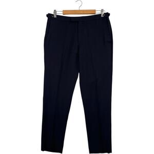Reiss Dress Pants Mens 32 Blue Navy Slim Wool Trousers Office Business Classic